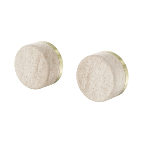 24D007BG-Serenity-Wall-Top-Assembly-With-Rome-Travertine-Handle-Brushed-Gold-Thumb.png Nero Serenity Wall Top Assembly With Rome Travertine Handle Brushed Gold - 24D007BG