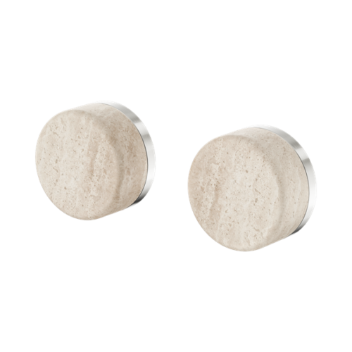 24D007BN-Serenity-Wall-Top-Assembly-With-Rome-Travertine-Handle-Brushed-Nickel-Thumb.png Nero Serenity Wall Top Assembly With Rome Travertine Handle Brushed Nickel - 24D007BN