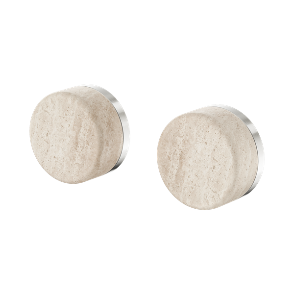 Nero Serenity Wall Top Assembly With Rome Travertine Handle Brushed Nickel - 24D007BN