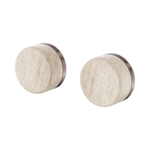 24D007BZ-Serenity-Wall-Top-Assembly-With-Rome-Travertine-Handle-Brushed-Bronze-Thumb.png Nero Serenity Wall Top Assembly With Rome Travertine Handle Brushed Bronze - 24D007BZ