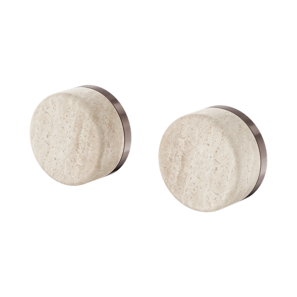 Nero Serenity Wall Top Assembly With Rome Travertine Handle Brushed Bronze - 24D007BZ