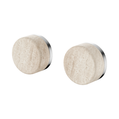 24D007CH-Serenity-Wall-Top-Assembly-With-Rome-Travertine-Handle-Chrome-Thumb.png Nero Serenity Wall Top Assembly With Rome Travertine Handle Chrome - 24D007CH