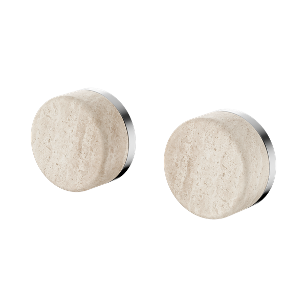 Nero Serenity Wall Top Assembly With Rome Travertine Handle Chrome - 24D007CH