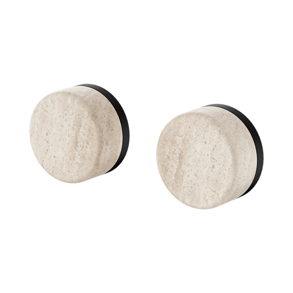 Nero Serenity Wall Top Assembly With Rome Travertine Handle Matte Black - 24D007MB