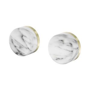 Nero Serenity Wall Top Assembly With Arabescato Corchia Handle Brushed Gold - 24D008BG