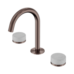 Nero Serenity Basin Set Arc Spout With Carrara Handle Brushed Bronze - 24D011BZ