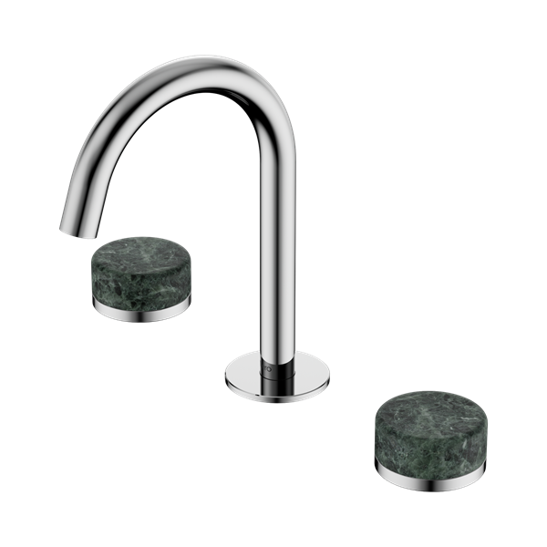 Nero Serenity Basin Set Arc Spout With Verde Alpi Handle Chrome - 24D012CH
