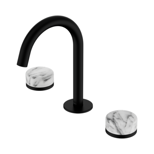 24D014MB-Serenity-Basin-Set-Arc-Spout-With-Arabescato-Corchia-Handle-Matte-Black-Thumb.png Nero Serenity Basin Set Arc Spout With Arabescato Corchia Handle Matte Black - 24D014MB