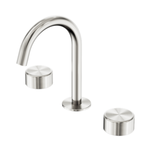 Nero Serenity Basin Set Arc Spout With Metal Handle Brushed Nickel - 24D016BN