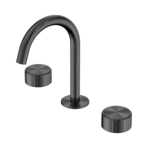 Nero Serenity Basin Set Arc Spout With Metal Handle Gun Metal - 24D016GM