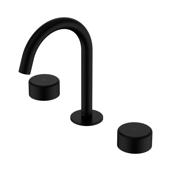 Nero Serenity Basin Set Arc Spout With Metal Handle Matte Black - 24D016MB