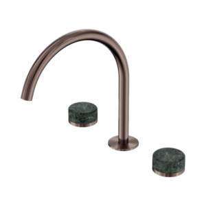 Nero Serenity Bath/Kitchen Set Arc Spout With Verde Alpi Handle Brushed Bronze - 24D018BZ