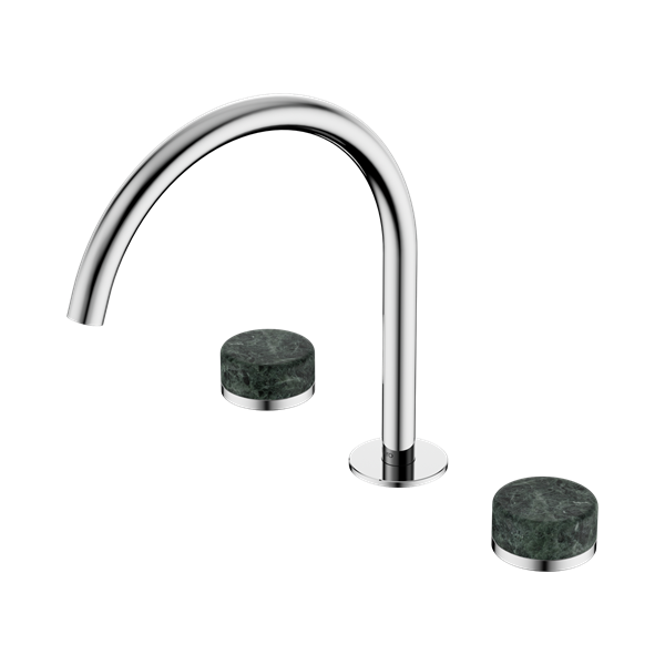 Nero Serenity Bath/Kitchen Set Arc Spout With Verde Alpi Handle Chrome - 24D018CH