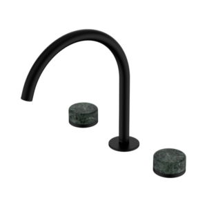 Nero Serenity Bath/Kitchen Set Arc Spout With Verde Alpi Handle Matte Black - 24D018MB