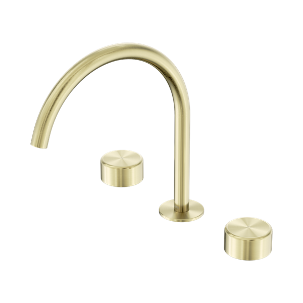 Nero Serenity Bath/Kitchen Set Arc Spout With Metal Handle Brushed Gold - 24D022BG