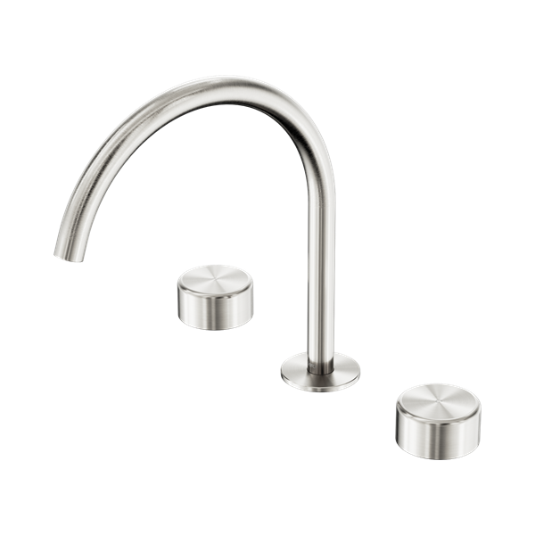 Nero Serenity Bath/Kitchen Set Arc Spout With Metal Handle Brushed Nickel - 24D022BN