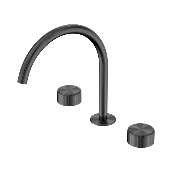 Nero Serenity Bath/Kitchen Set Arc Spout With Metal Handle Gun Metal - 24D022GM