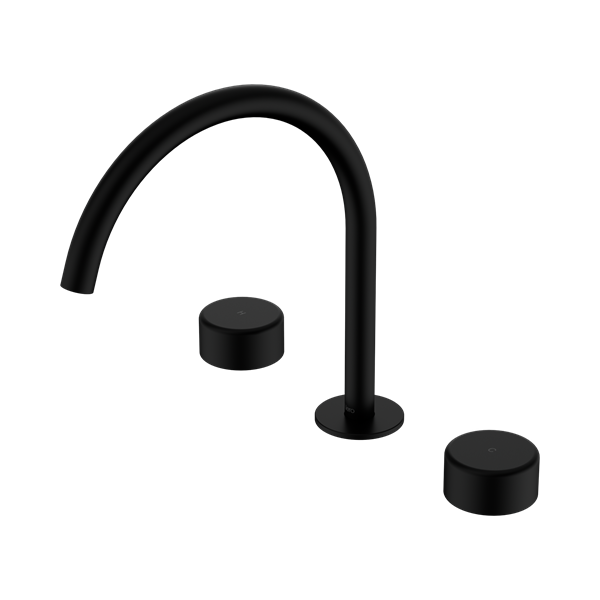Nero Serenity Bath/Kitchen Set Arc Spout With Metal Handle Matte Black - 24D022MB