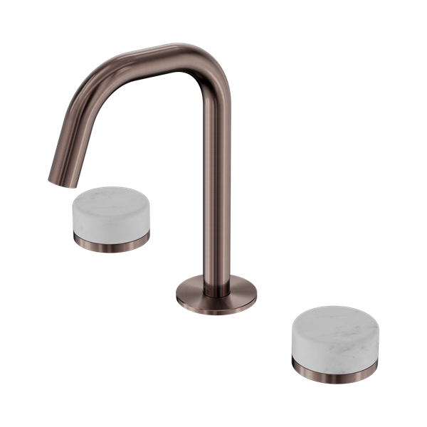 Nero Serenity Basin Set Edge Spout With Carrara Handle Brushed Bronze - 24D023BZ