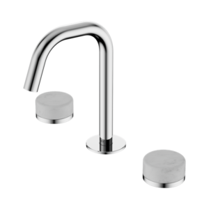 Nero Serenity Basin Set Edge Spout With Carrara Handle Chrome - 24D023CH