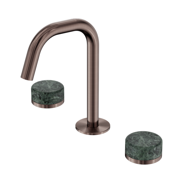 Nero Serenity Basin Set Edge Spout With Verde Alpi Handle Brushed Bronze - 24D024BZ