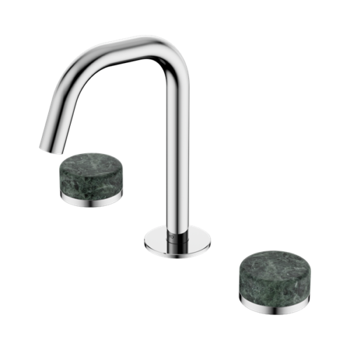 Nero Serenity Basin Set Edge Spout With Verde Alpi Handle Chrome - 24D024CH