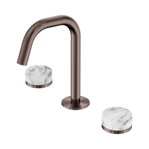 24D026BZ-Serenity-Basin-Set-Edge-Spout-With-Arabescato-Corchia-Handle-Brushed-Bronze-Thumb.png Nero Serenity Basin Set Edge Spout With Arabescato Corchia Handle Brushed Bronze - 24D026BZ