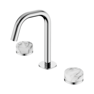Nero Serenity Basin Set Edge Spout With Arabescato Corchia Handle Chrome - 24D026CH