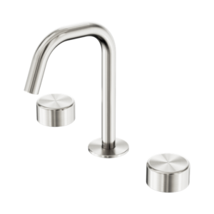 Nero Serenity Basin Set Edge Spout With Metal Handle Brushed Nickel - 24D028BN