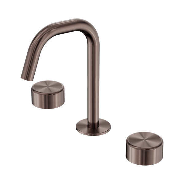 Nero Serenity Basin Set Edge Spout With Metal Handle Brushed Bronze - 24D028BZ