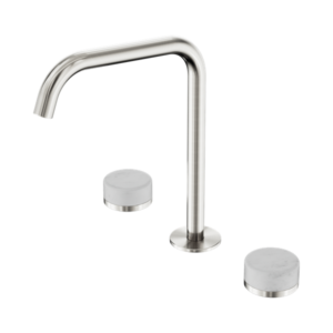 Nero Serenity Bath/Kitchen Set Edge Spout With Carrara Handle Brushed Nickel - 24D029BN