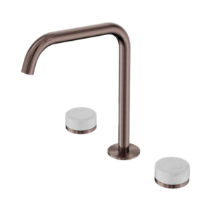 Nero Serenity Bath/Kitchen Set Edge Spout With Carrara Handle Brushed Bronze - 24D029BZ