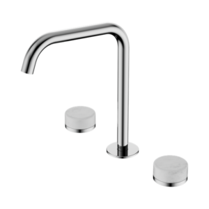 Nero Serenity Bath/Kitchen Set Edge Spout With Carrara Handle Chrome - 24D029CH
