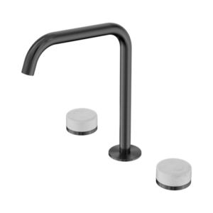 Nero Serenity Bath/Kitchen Set Edge Spout With Carrara Handle Gun Metal - 24D029GM