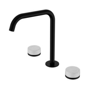 Nero Serenity Bath/Kitchen Set Edge Spout With Carrara Handle Matte Black - 24D029MB