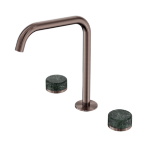 Nero Serenity Bath/Kitchen Set Edge Spout With Verde Alpi Handle Brushed Bronze - 24D030BZ