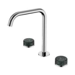 Nero Serenity Bath/Kitchen Set Edge Spout With Verde Alpi Handle Chrome - 24D030CH
