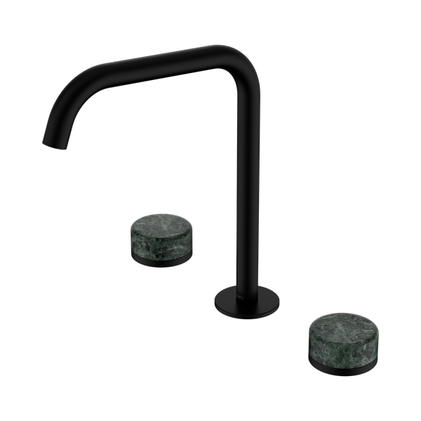 Nero Serenity Bath/Kitchen Set Edge Spout With Verde Alpi Handle Matte Black - 24D030MB