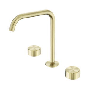 Nero Serenity Bath/Kitchen Set Edge Spout With Metal Handle Brushed Gold - 24D034BG