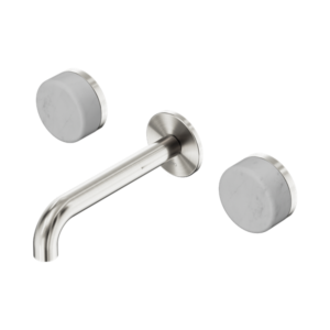 Nero Serenity Wall Basin Set 160mm Spout With Carrara Handle Brushed Nickel - 24D035BN