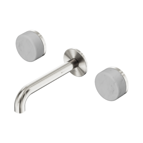 24D035BN-Serenity-Wall-Basin-Set-160mm-Spout-With-Carrara-Handle-Brushed-Nickel-Thumb.png Nero Serenity Wall Basin Set 160mm Spout With Carrara Handle Brushed Nickel - 24D035BN
