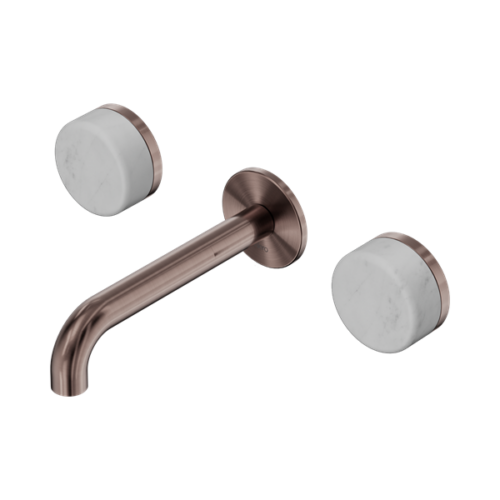 24D035BZ-Serenity-Wall-Basin-Set-160mm-Spout-With-Carrara-Handle-Brushed-Bronze-Thumb.png Nero Serenity Wall Basin Set 160mm Spout With Carrara Handle Brushed Bronze - 24D035BZ