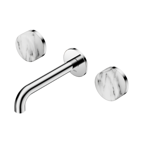 24D038CH-Serenity-Wall-Basin-Set-160mm-Spout-With-Arabescato-Corchia-Handle-Chrome-Thumb.png Nero Serenity Wall Basin Set 160mm Spout With Arabescato Corchia Handle Chrome - 24D038CH