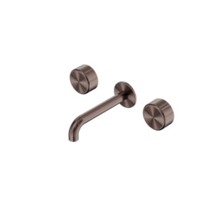 Nero Serenity Wall Basin Set 160mm Spout With Metal Handle Brushed Bronze - 24D040BZ
