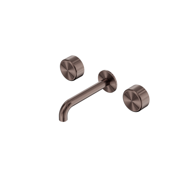 Nero Serenity Wall Basin Set 160mm Spout With Metal Handle Brushed Bronze - 24D040BZ