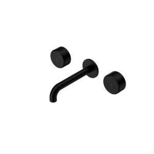 Nero Serenity Wall Basin Set 160mm Spout With Metal Handle Matte Black - 24D040MB