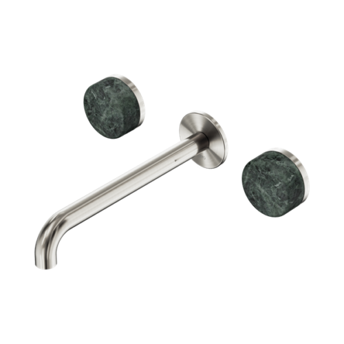 24D048BN-Serenity-Wall-Basin-Set-220mm-Spout-With-Verde-Alpi-Handle-Brushed-Nickel-Thumb.png Nero Serenity Wall Basin Set 220mm Spout With Verde Alpi Handle Brushed Nickel - 24D048BN