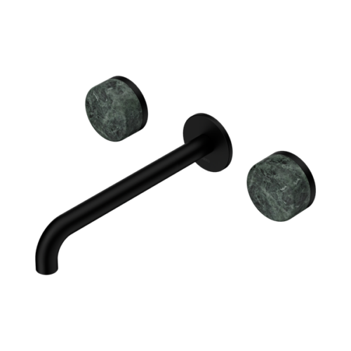 24D048MB-Serenity-Wall-Basin-Set-220mm-Spout-With-Verde-Alpi-Handle-Matte-Black-Thumb.png Nero Serenity Wall Basin Set 220mm Spout With Verde Alpi Handle Matte Black - 24D048MB