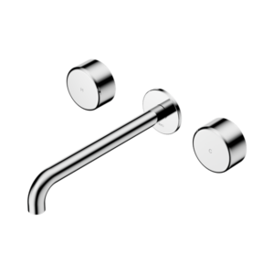 Nero Serenity Wall Basin Set 220mm Spout With Metal Handle Chrome - 24D052CH