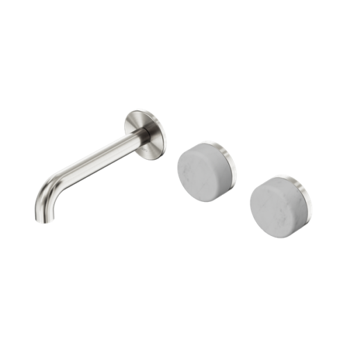 24D053BN-Serenity-Wall-Basin-Set-160mm-Offset-Spout-With-Carrara-Handle-Brushed-Nickel-Thumb.png Nero Serenity Wall Basin Set 160mm Offset Spout With Carrara Handle Brushed Nickel - 24D053BN